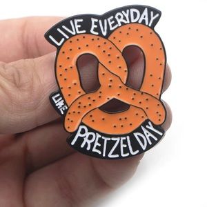Dunder Mifflin Pretzel Day Stanley Hudson the Office Enamel